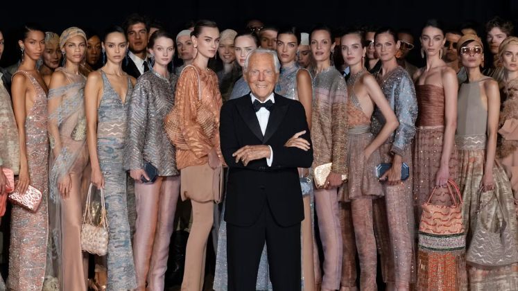 Giorgio Armani presents his Spring 2025 assortment in New York